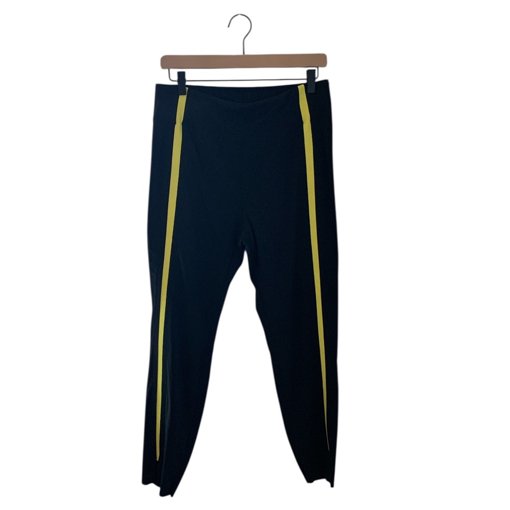 Ziya active leggings black yellow stripe size 14 16 athleisure workout‎ gym yoga